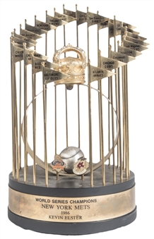 1986 New York Mets World Series Championship Trophy Presented To Kevin Elster (Elster LOA)